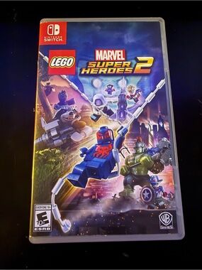 Nintendo Switch LEGO Marvel Super Heroes 2 Game - Black with Red/Blue Label
